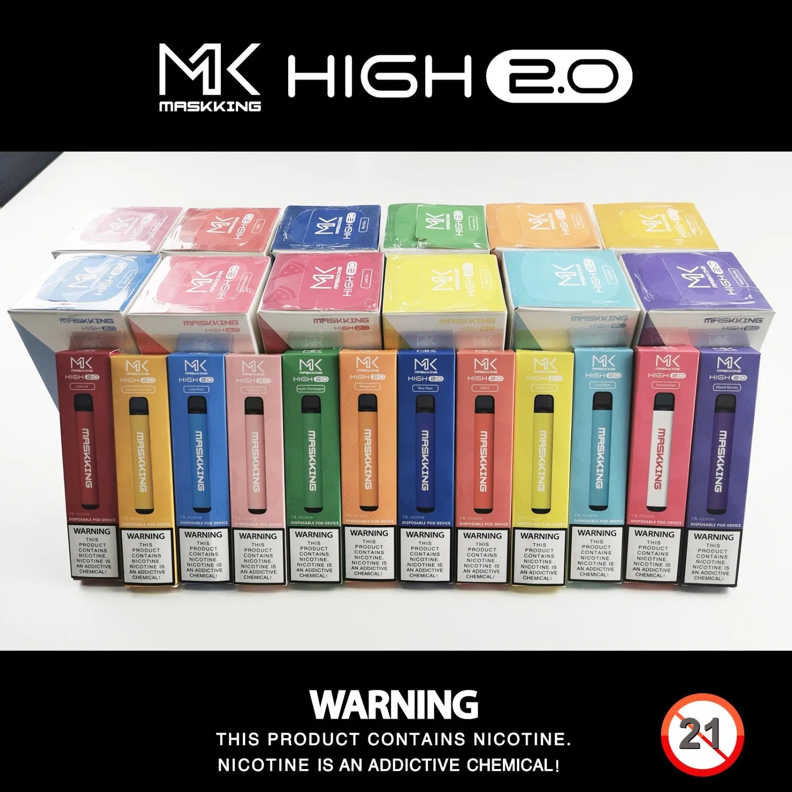 Maskking HIGH2.0 400 Puffs Disposable Vape Wholesale - VZVAPE