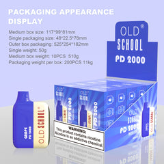 OLD School PD2000 Puffs Disposable Vape Wholesale - VZVAPE