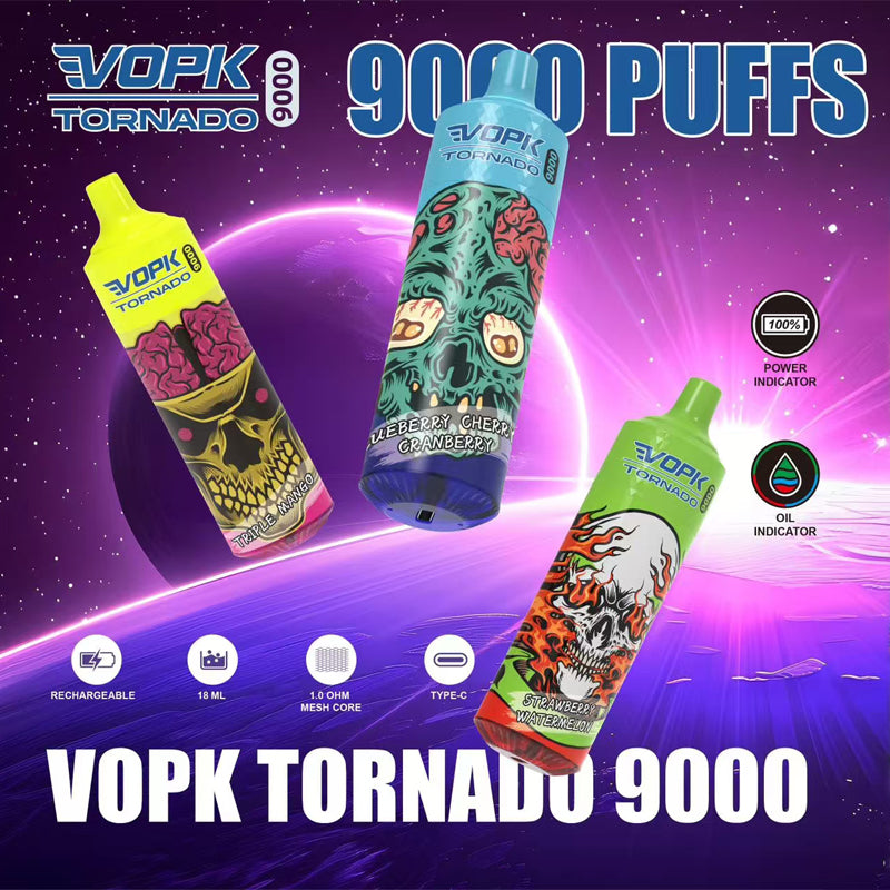 VOPK TORNADO 9000 Puffs Disposable Vape Wholesale - VZVAPE