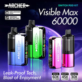 ARCHER VISIBLE MAX 60000 Puffs 20ml Disposable Vape Wholesale - VZVAPE