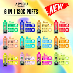 EU Warehouse WASPE AIVIOU 6 in 1 150000 Puffs Disposable Vape Wholesale - Vapz Vape Wholesale