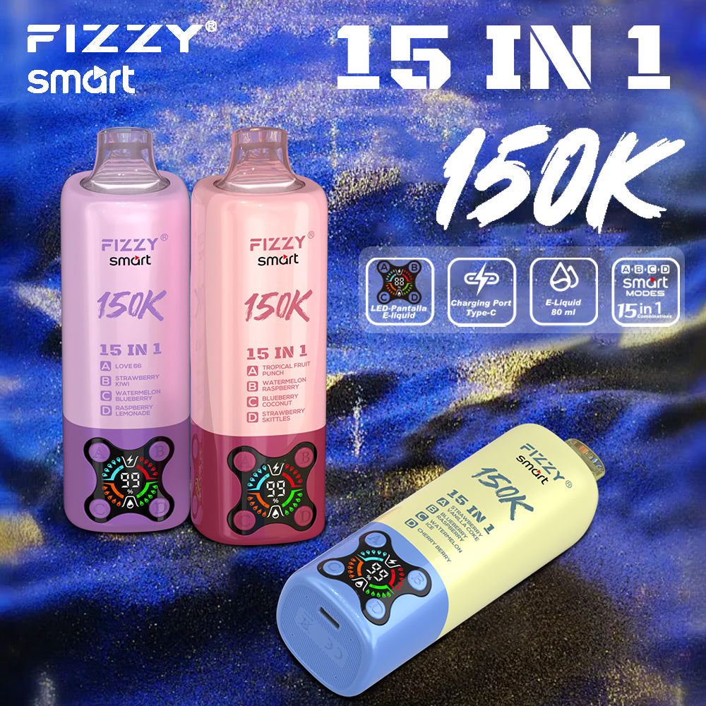 elf bar vape uk EU Warehouse FIZZY SMART 15 IN 1 150k Puffs 80ml Disposable Vape Whole –  VzVape Wholesale