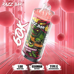 EU Warehouse Razz Bar 60000 puffs Disposable Vape Wholesale - VZVAPE