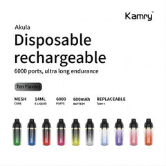 Kamry Akula 6000 Puffs Disposable Vape Wholesale - VZVAPE