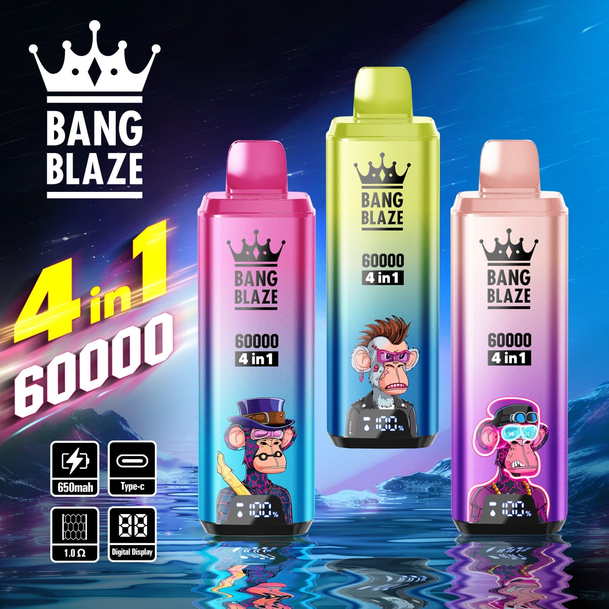 BANG BLAZE 4IN1 60000 Puffs Disposable Vape Wholesale - VZVAPE