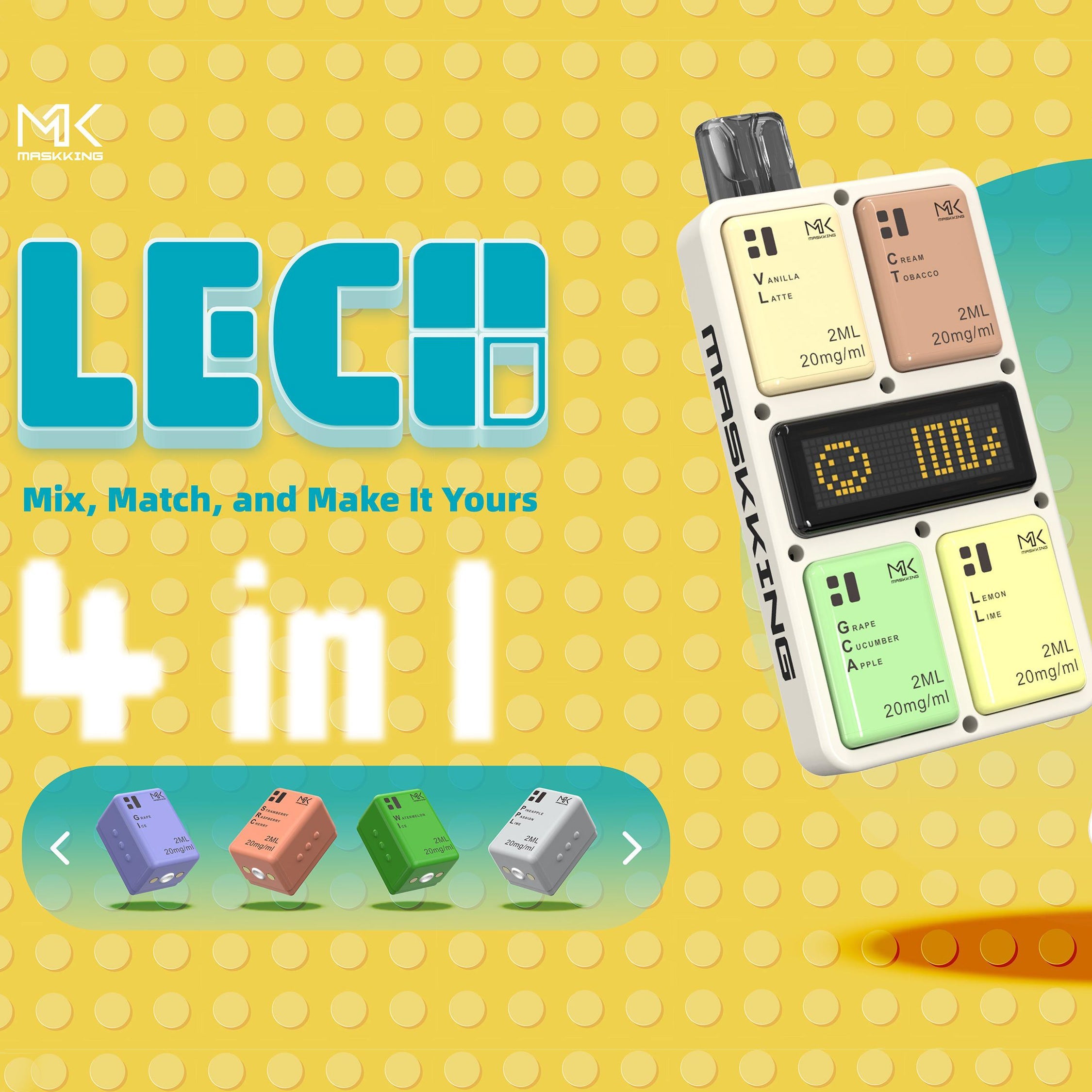 Maskking LECO 2400 Puffs Pod Device System Wholesale - VZVAPE