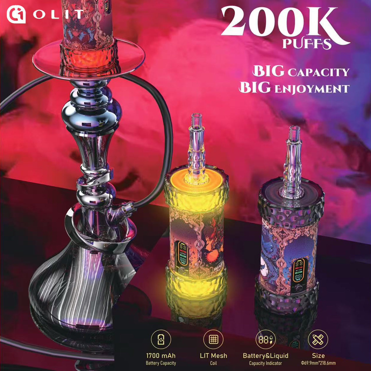 200k puff vape VGOD Salt Nic E-Liquid 30ml – KMG Imports main image 1