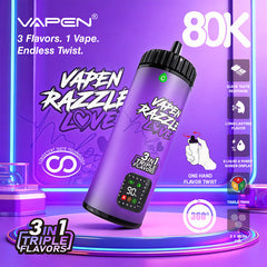 EU Warehouse VAPEN RAZZLE LOVE 3IN1 80000 Puffs Disposable Vape Wholesale