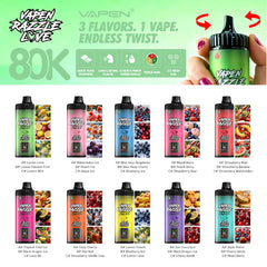 EU Warehouse VAPEN RAZZLE LOVE 3IN1 80000 Puffs Disposable Vape Wholesale