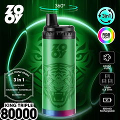 EU Warehouse ZOOY king TRIPLE 3IN1 80000 Puffs Disposable Vape Wholesale