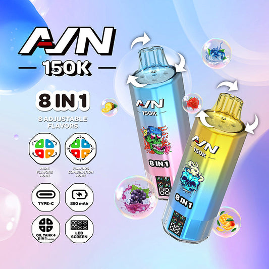Never Choose Again: 8 Flavors, 150K Puffs, One Device