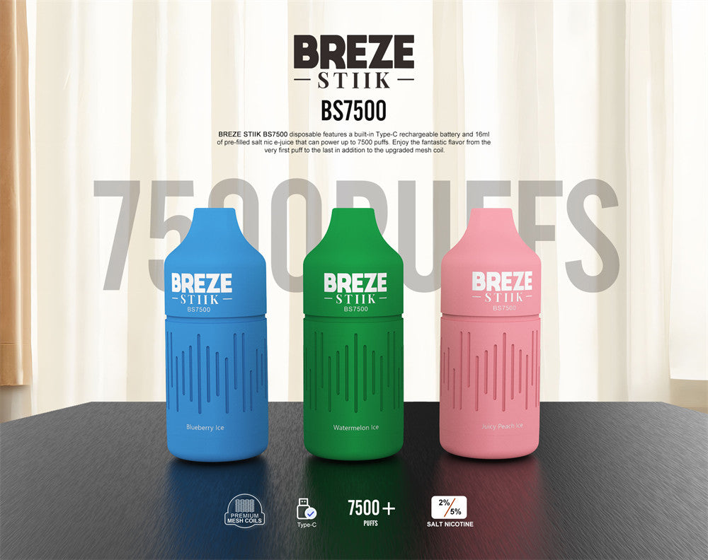 Breze Stiik BS7500 puffs Disposable Vape Wholesale - Vapz Vape Wholesale
