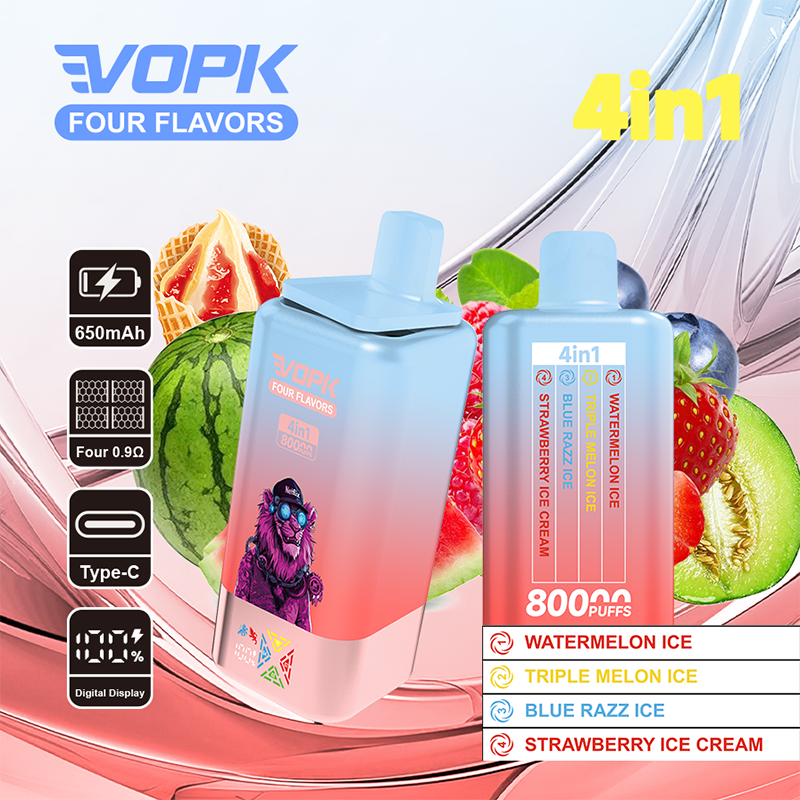 VOPK FOUR FLAVORS 80000 Puffs Disposable Vape Wholesale - Vapz Vape Wholesale