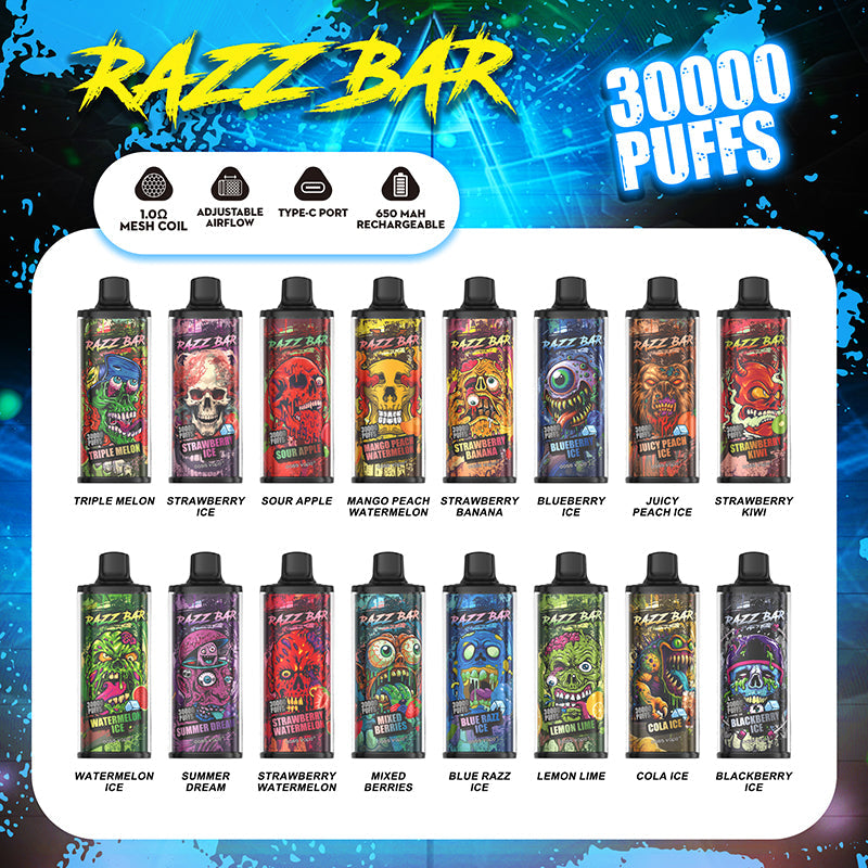 EU Warehouse Razz Bar 30000 Puffs Disposable Vape Wholesale - [VzVape.com]