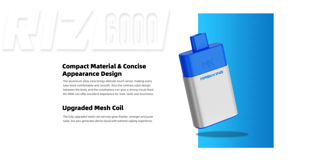 Maskking Riz 6000 Puffs Disposable Vape Wholesale - VZVAPE