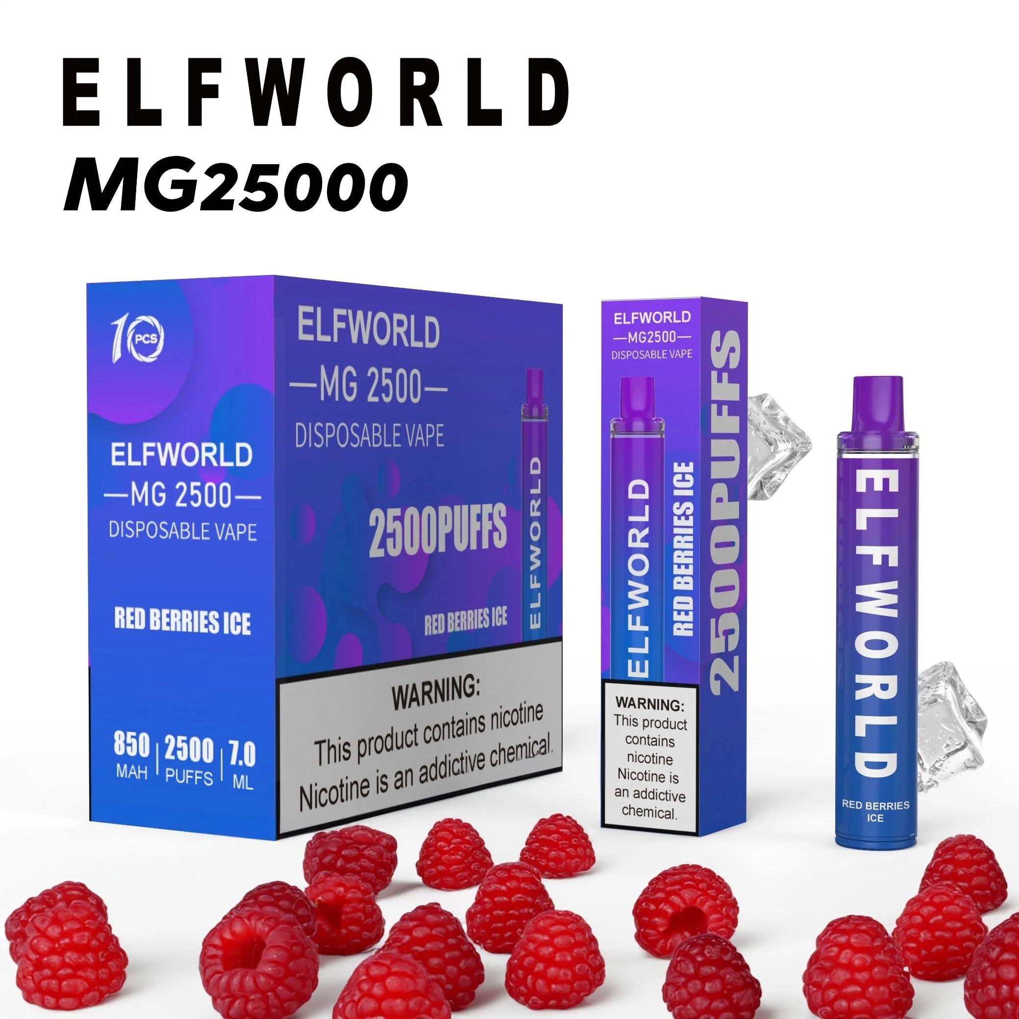 ELFWORLD MG 2500 Puffs Dosposable Vape Wholesale - Vapz Vape Wholesale