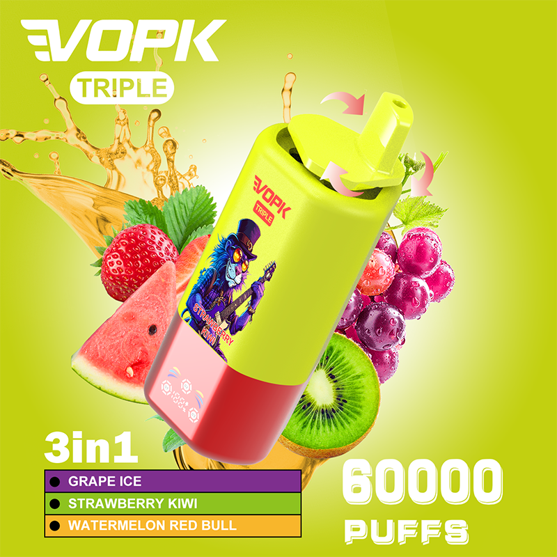 EU Warehouse VOPK Triple 3in1 60000 Puffs Disposable Vape Wholesale - VZVAPE