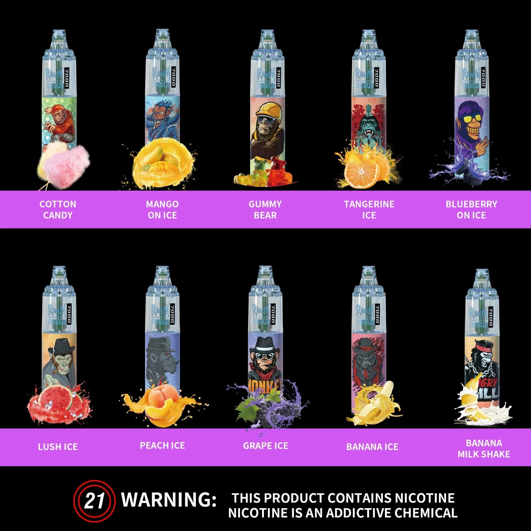 RandM Tornado 7000 Puffs Disposable Vape Wholesale - VZVAPE