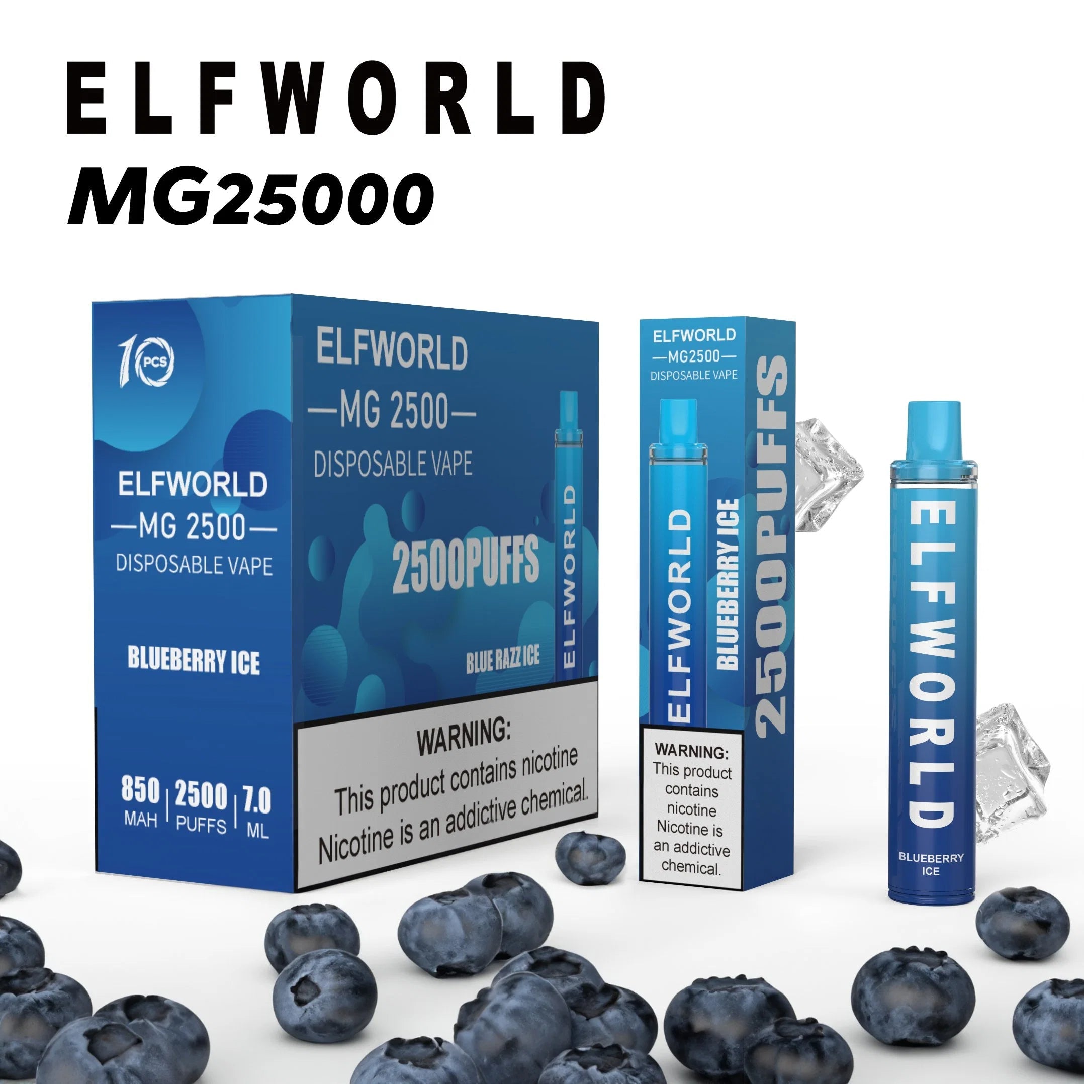 ELFWORLD MG 2500 Puffs Dosposable Vape Wholesale - Vapz Vape Wholesale