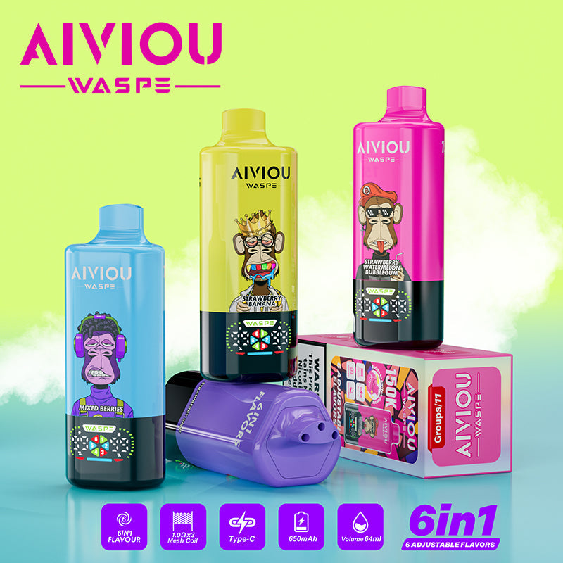 EU Warehouse WASPE AIVIOU 6 in 1 150K Puffs Disposable Vape Wholesale - [VzVape.com]