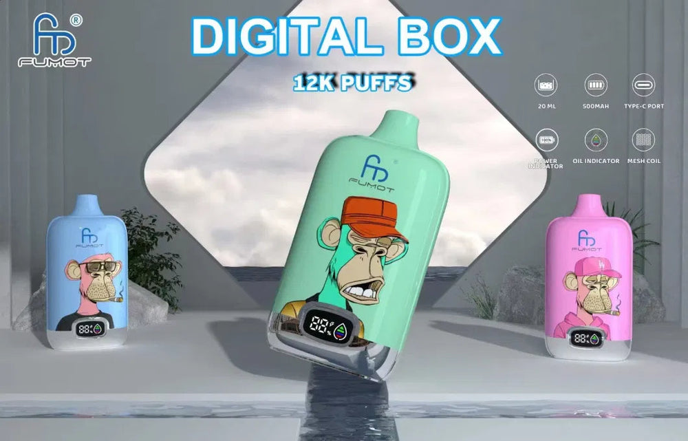 Fumot RandM Digtal box 12000  Puffs Disposable Vape Wholesale - [VzVape.com]