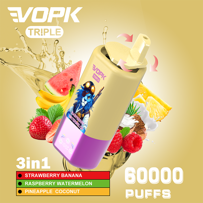 EU Warehouse VOPK Triple 3in1 60000 Puffs Disposable Vape Wholesale - VZVAPE