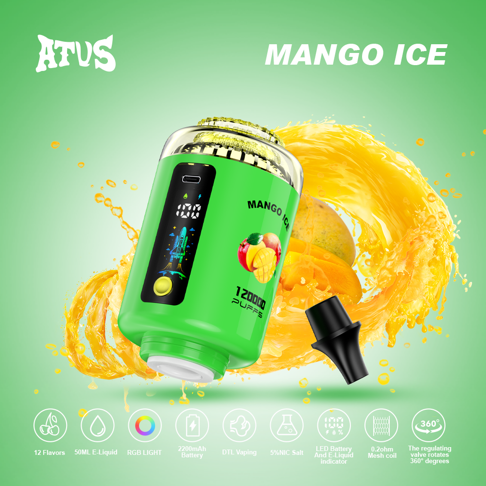 ATVS 120000 Puffs Hookah Head Disposable Vape Wholesale - Vapz Vape Wholesale