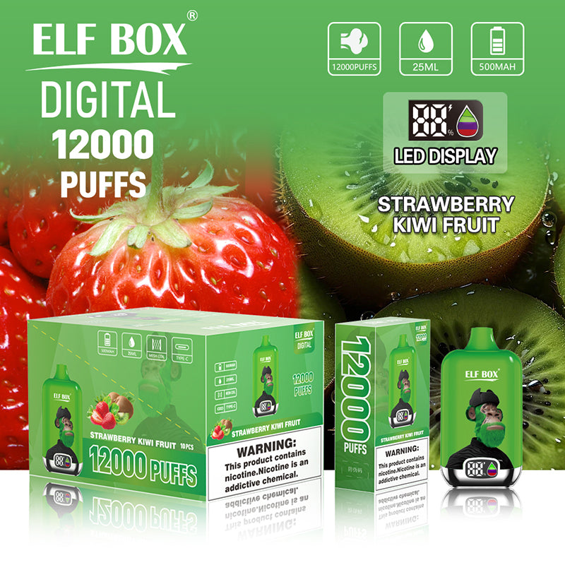 ELF BOX Digital 12000 Puffs Disposable Vape Wholesale - Vapz Vape Wholesale