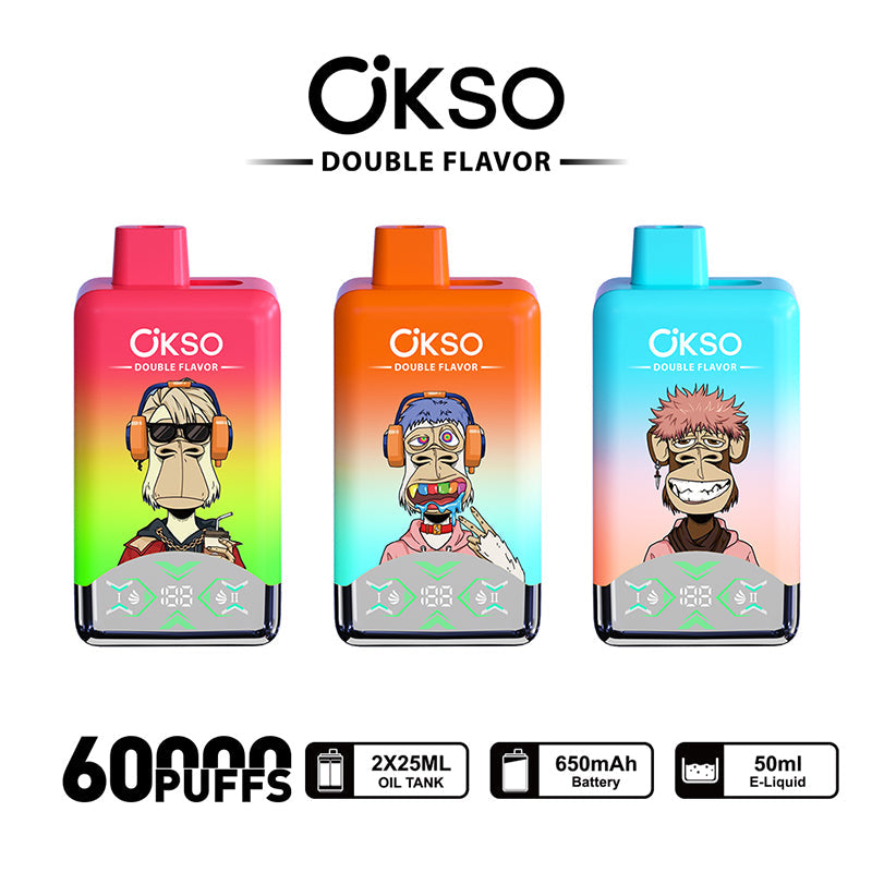 OKSO Double Flavors 60000 Puffs Disposable Vape Wholesale - VZVAPE