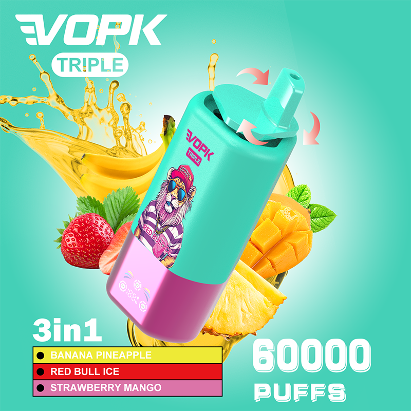 EU Warehouse VOPK Triple 3in1 60000 Puffs Disposable Vape Wholesale - [VzVape.com]