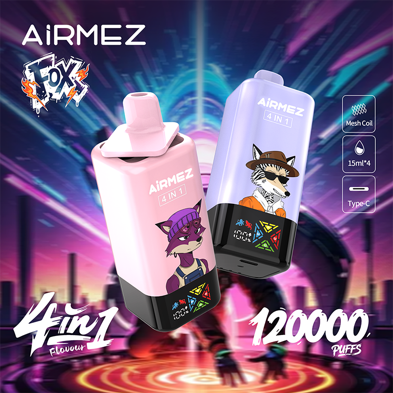 EU Warehouse Airmez FOX 4 IN 1 120000 Puffs Disposable Vape Wholesale - Vapz Vape Wholesale
