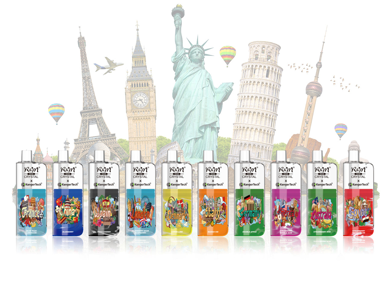 R&M CRYSTAL 9000 Puffs Disposable Vape Wholesale - VZVAPE