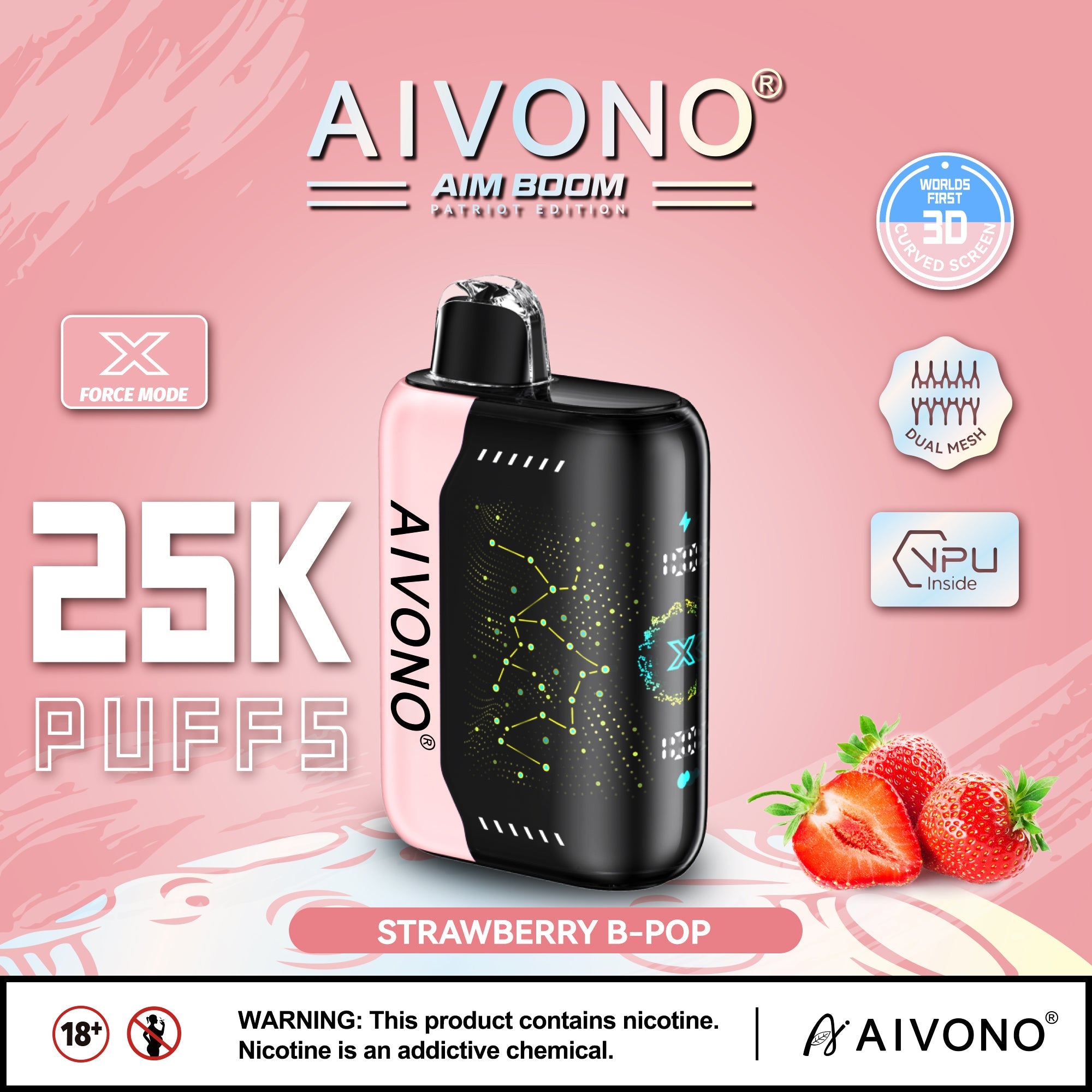 AIVONO AIM BOOM 25000 Puffs Patriot Edition Disposable Vape Wholesale - VZVAPE