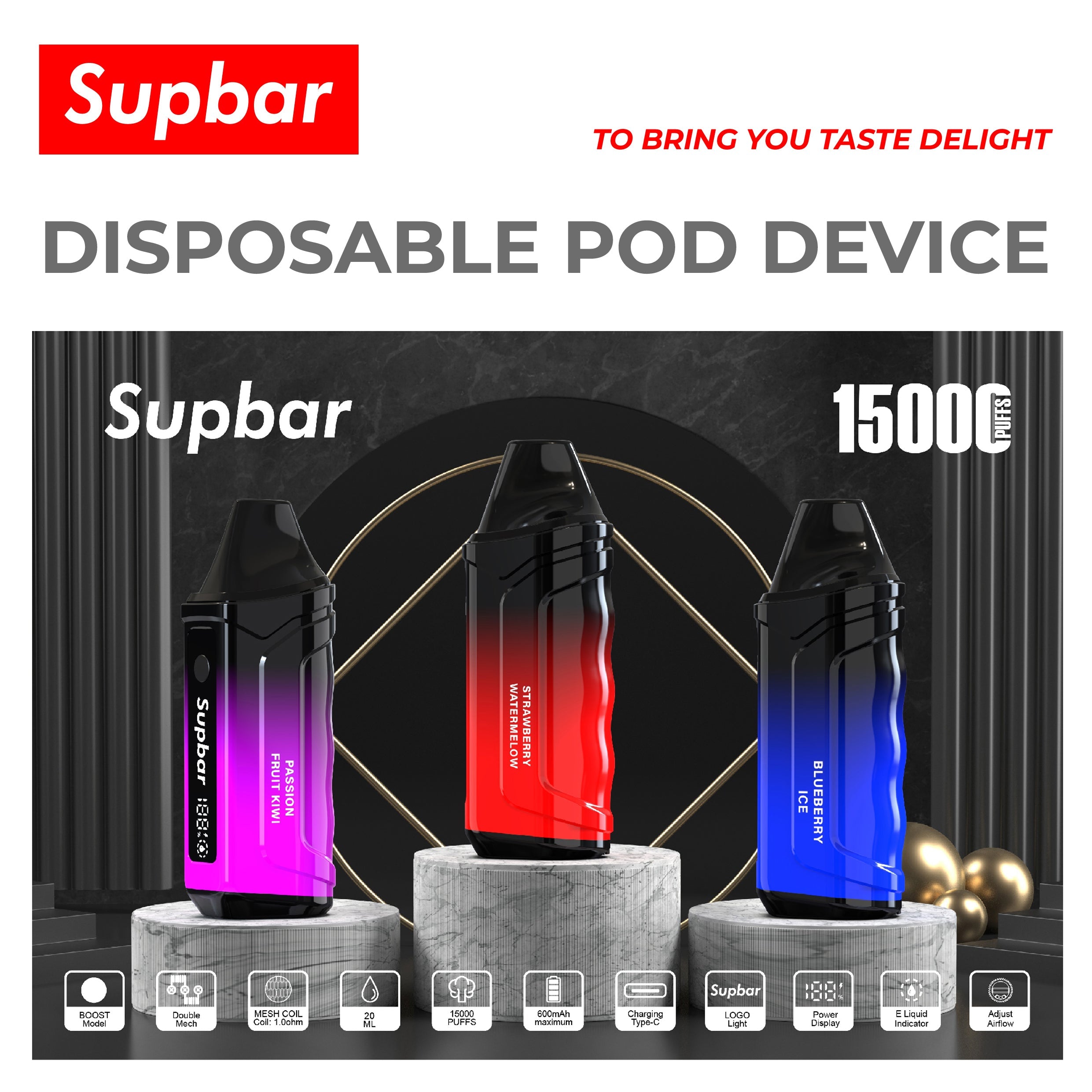 SupBar Dagger 15k Puffs 20ml Disposable Vape Wholesale - VZVAPE