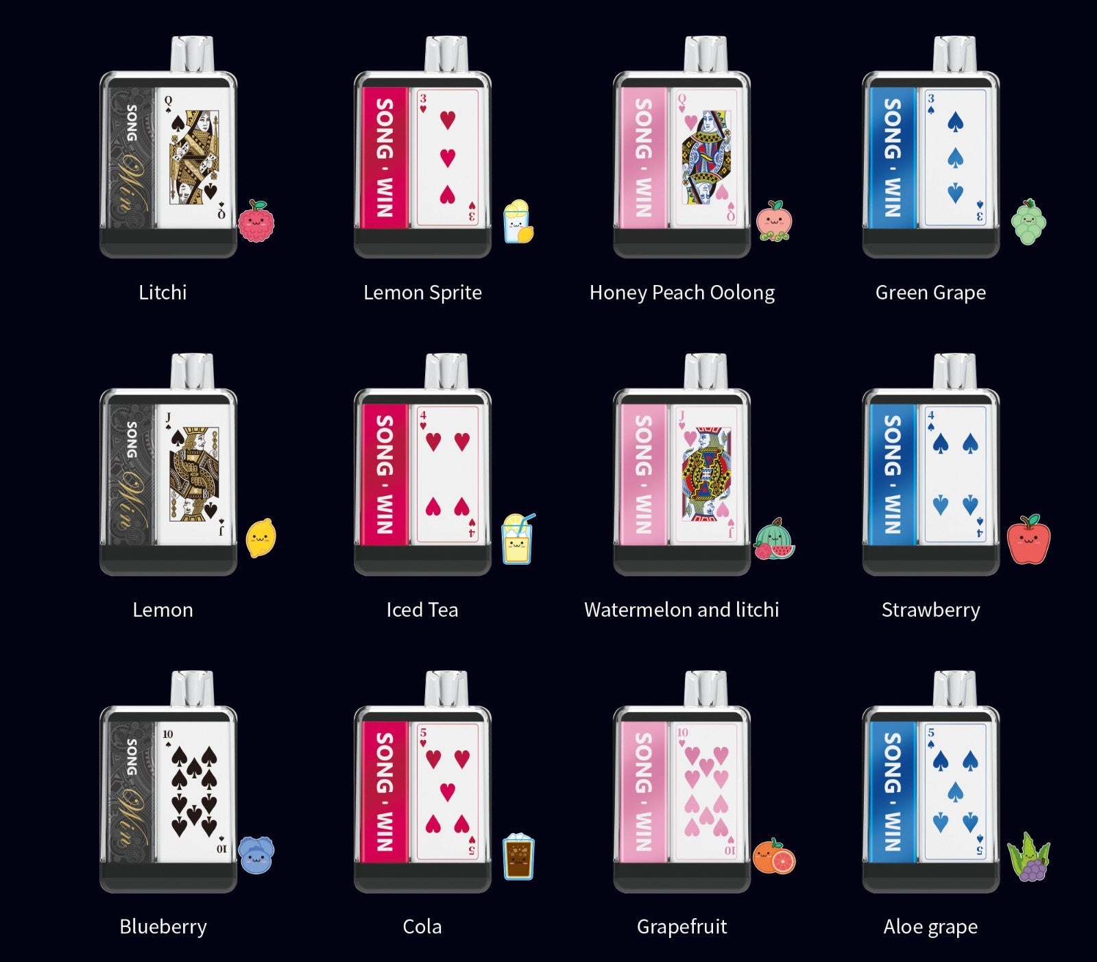 SONG Poker Y193C 6k Puffs 13ml Disposable Vape Wholesale - VZVAPE