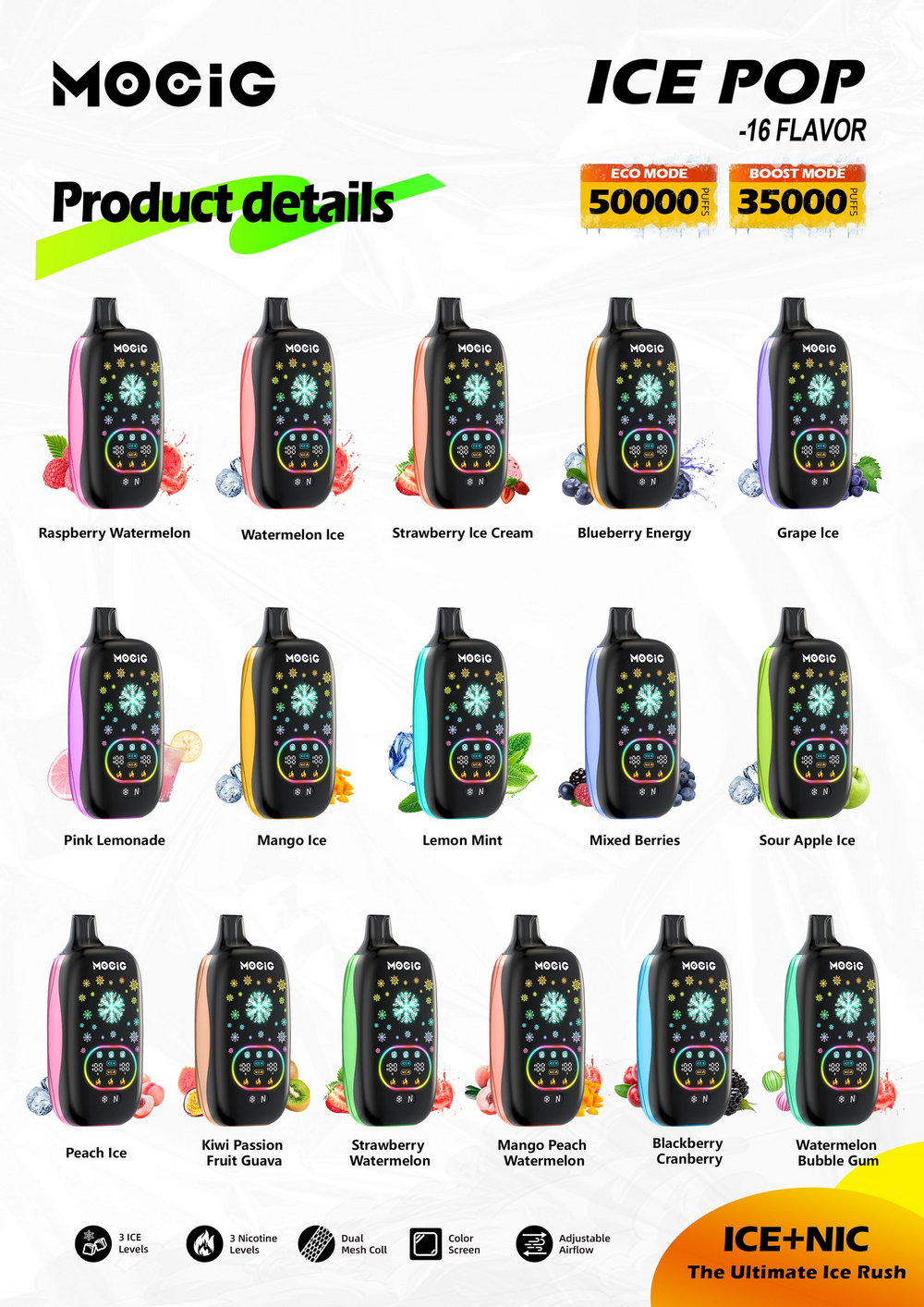 MOCIG ICE POP 50000 Puffs Disposable Vape Wholesale - [VzVape.com]