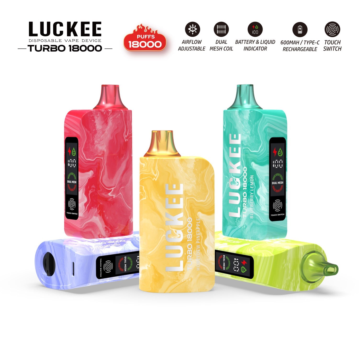 LUCKEE TURBO 18000 Puffs Disposable Vape Wholesale - Vapz Vape Wholesale