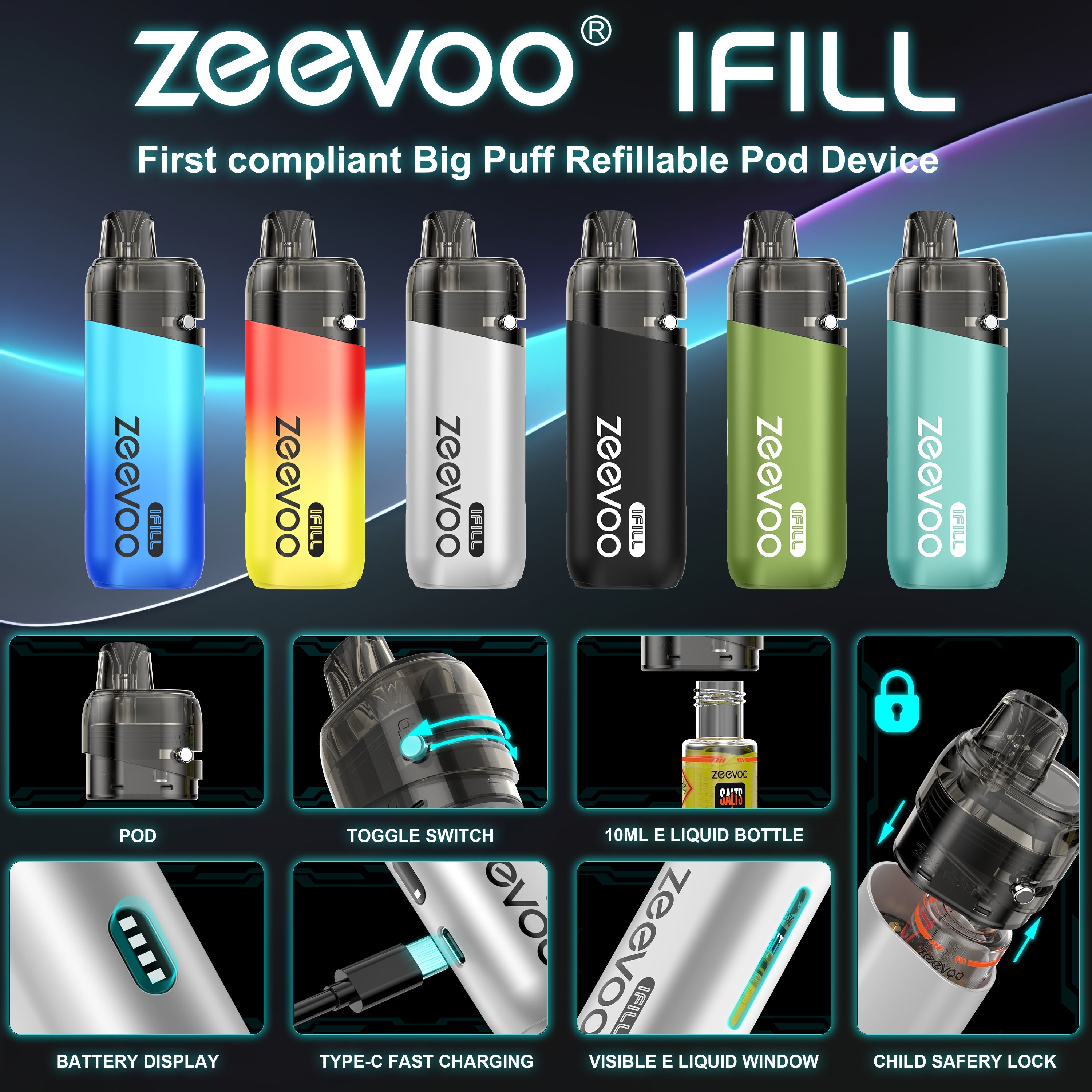 ZEEVOO IFILL Refillable Vape Wholesale - VZVAPE