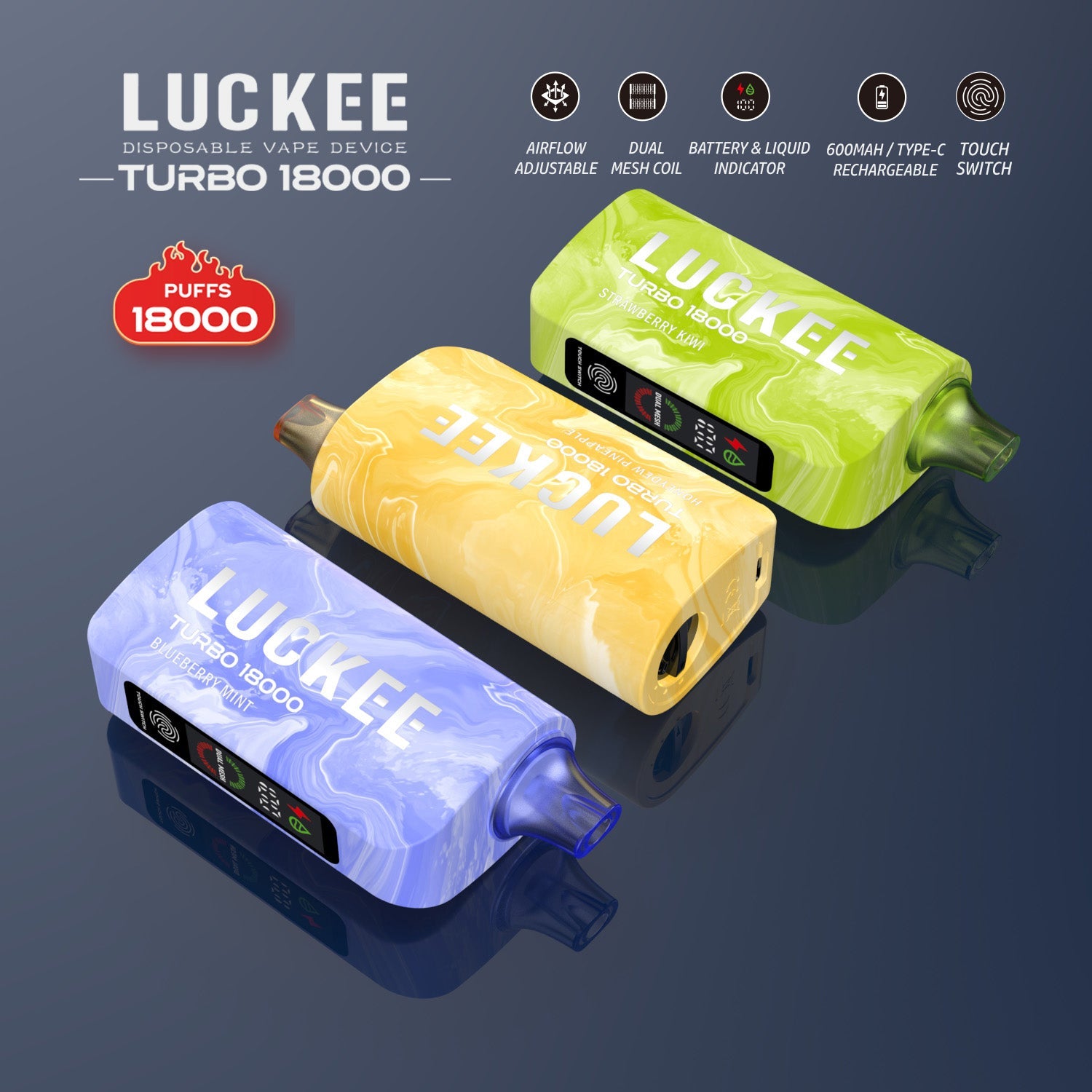 LUCKEE TURBO 18000 Puffs Disposable Vape Wholesale - Vapz Vape Wholesale