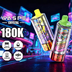 EU Warehouse WASPE Crystal 8 in 1  180K Puffs 68ml Disposable Vape Wholesale - [VzVape.com]