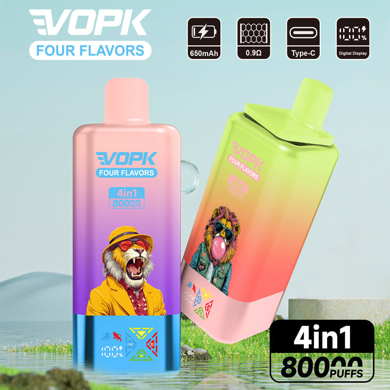 EU Warehouse VOPK FOUR FLAVORS 80000 Puffs Disposable Vape Wholesale - VZVAPE