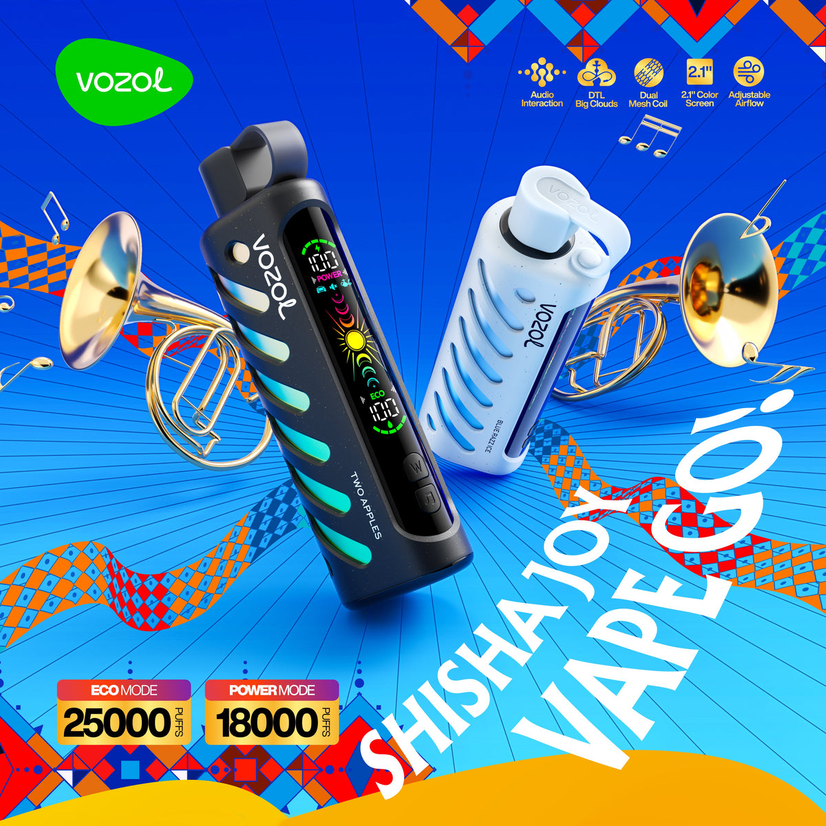 VOZOL GEAR SHISHA 25000 Puffs Disposable Vape Wholesale - VZVAPE