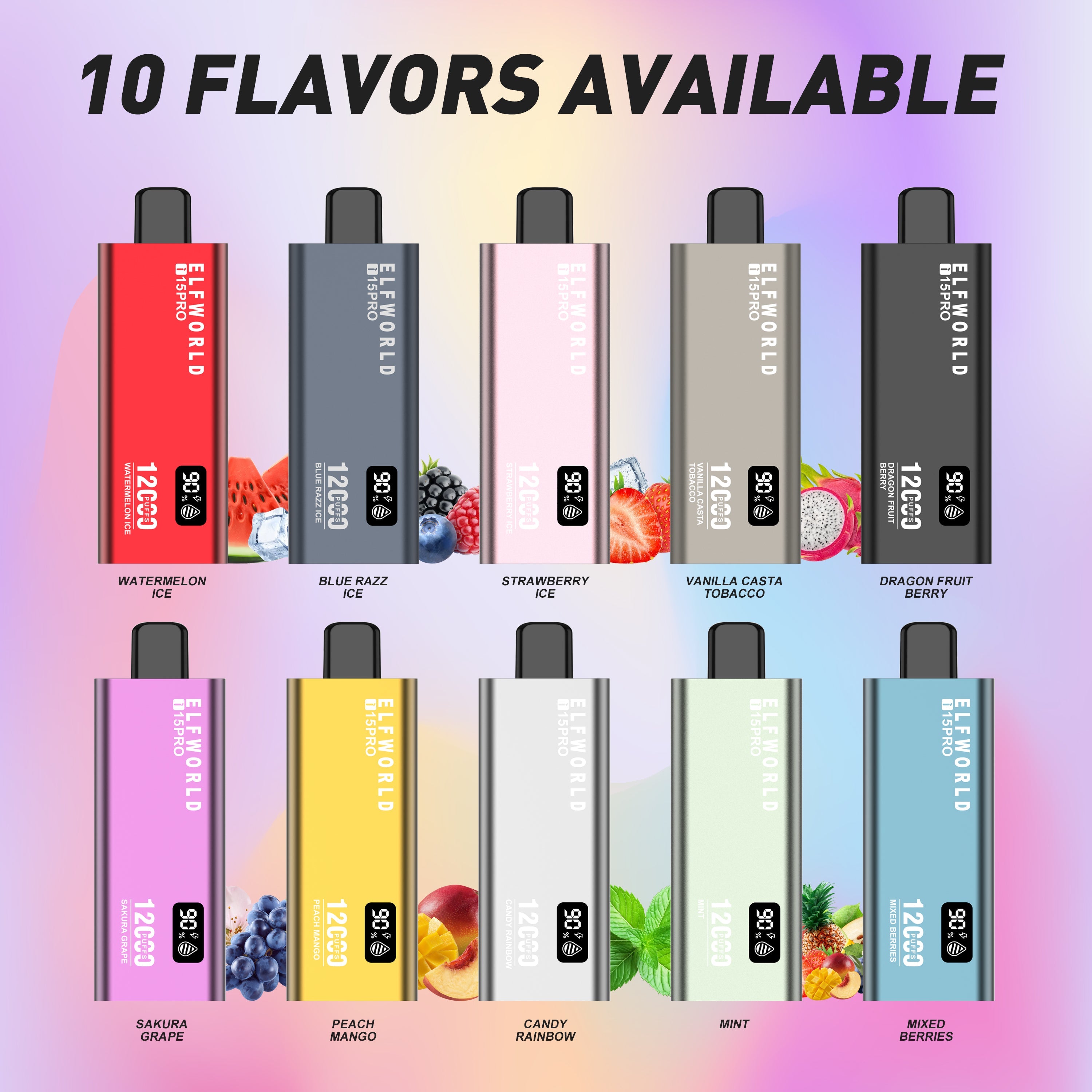 ELF WORLD i15 Pro 12000 Puffs Disposable Vape Wholesale - VZVAPE