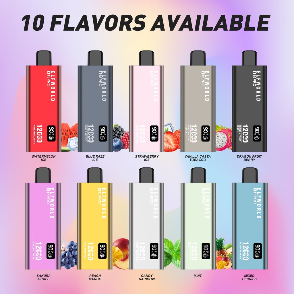 ELFWORLD i15 Pro 12000 Puffs Disposable Vape Wholesale - Vapz Vape Wholesale