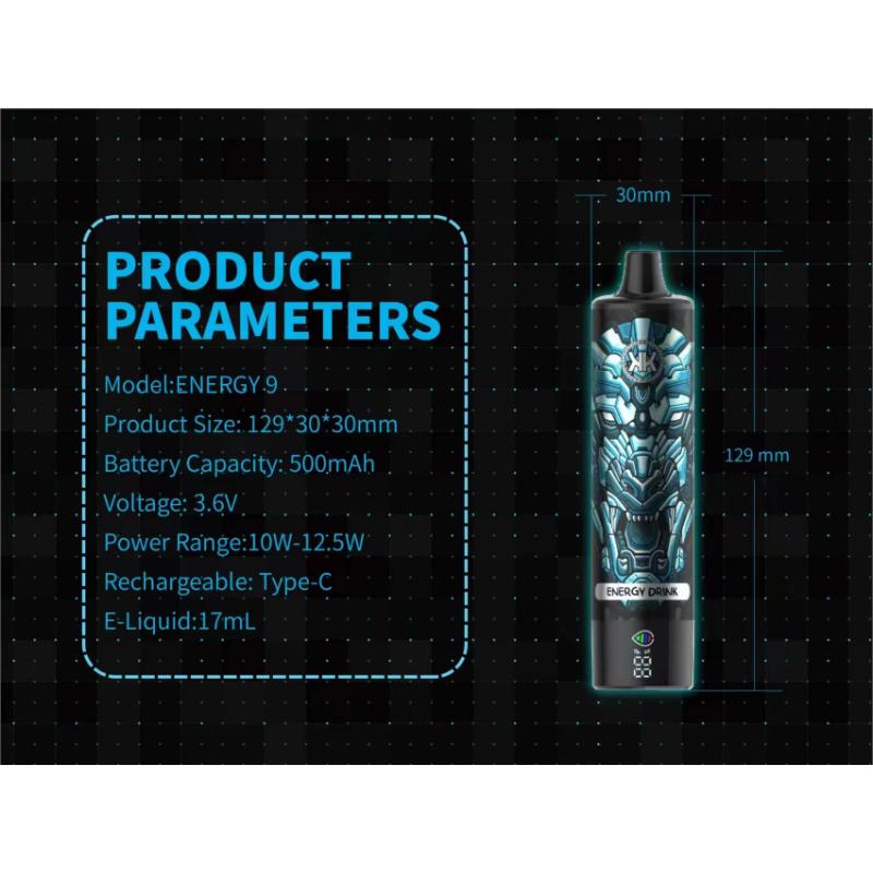 KK ENERGY9 ENERGY DRINK 12000 Puffs Disposable Vape Wholesale - Vapz Vape Wholesale