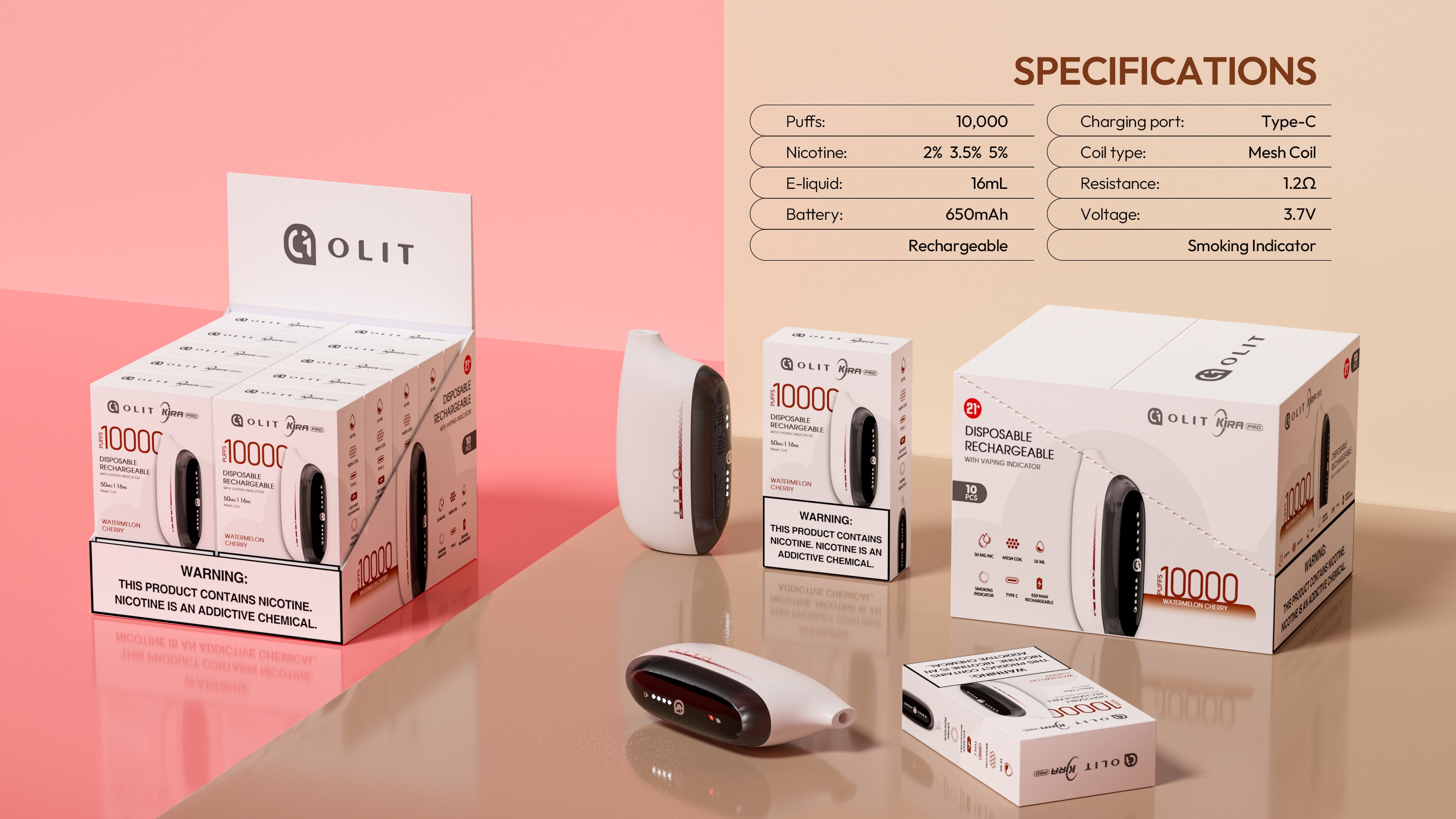 OLIT KIRA Pro 10000 Puffs Disposable Vape Wholesale - VZVAPE