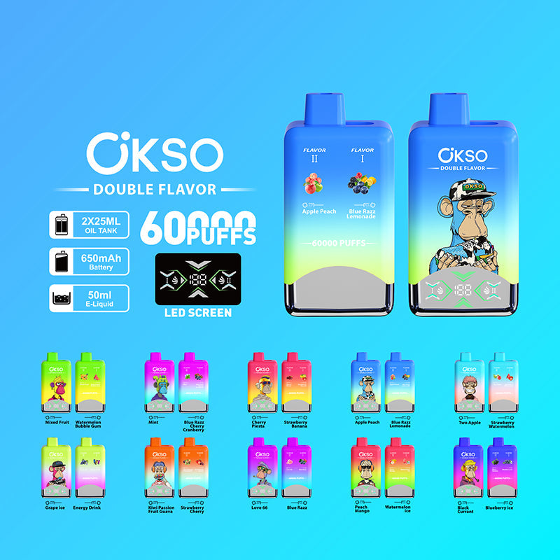 OKSO Double Flavors 60000 Puffs Disposable Vape Wholesale - VZVAPE