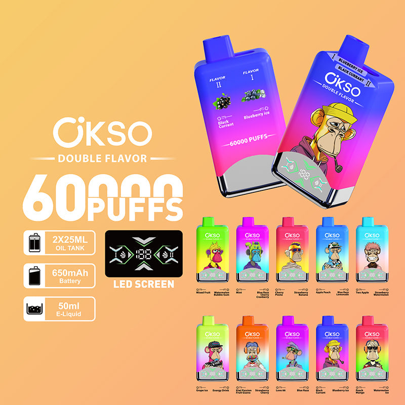OKSO Double Flavors 60000 Puffs Disposable Vape Wholesale - [VzVape.com]