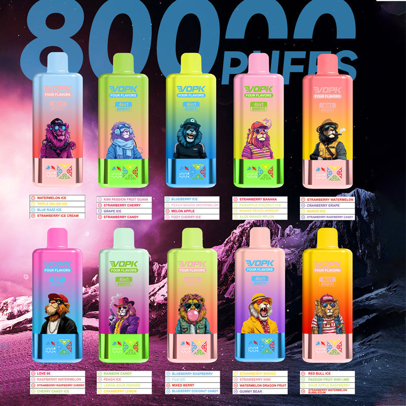 EU Warehouse VOPK FOUR FLAVORS 80000 Puffs Disposable Vape Wholesale - VZVAPE