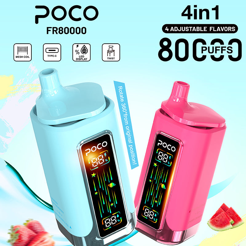 EU Warehouse POCO FR 80000 Puffs Disposable Vape Wholesale